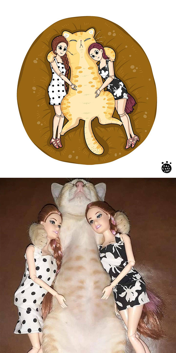 Artist Is Bringing Forgotten Memes Of Cats In The Form Of Cartoons And This Is So Purrfect