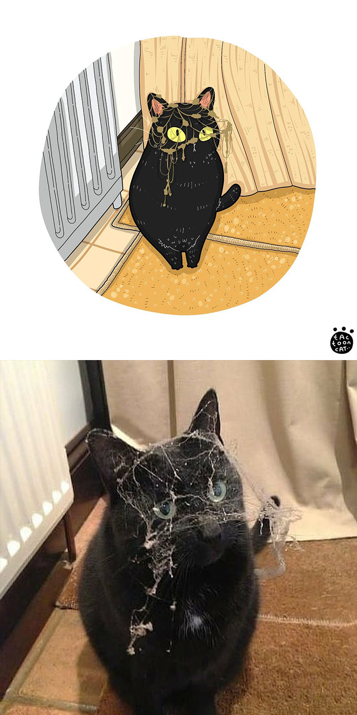 Artist Is Bringing Forgotten Memes Of Cats In The Form Of Cartoons And This Is So Purrfect