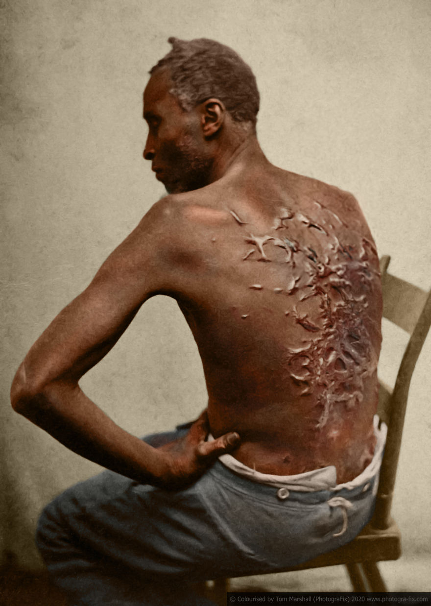 I Colourised 10 Photos From Over 160 Years Ago To Show The Horrors Of Life For Those Living Under Slavery