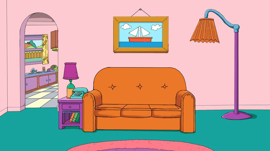 Here's What The Simpsons Interiors Would Look Like If Wes Anderson Created Them Here's What The Simpsons Interiors Would Look Like If Wes Anderson Created Them