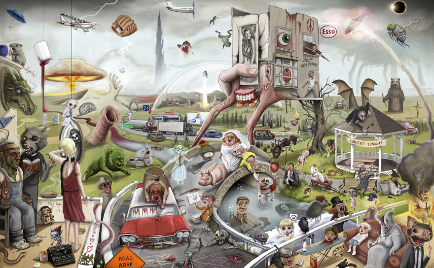 I Created 5 Digital Posters Depicting Over 500 Different References From Pop-Culture I Created 5 Digital Posters Depicting Over 500 Different References From Pop-Culture