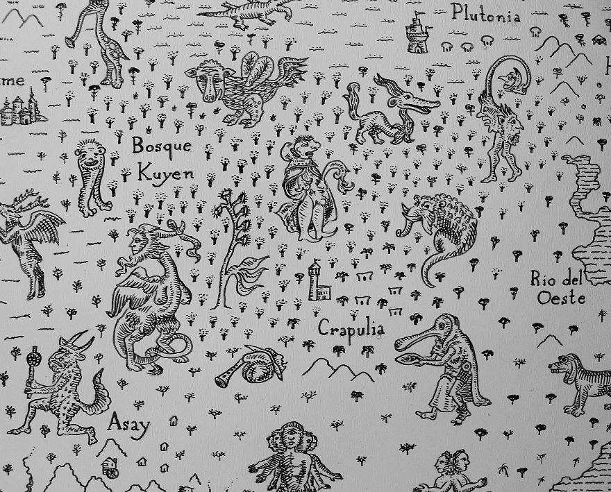 Quarantine Project: I Spent 3 Months Drawing A Mythological Medieval World Map On My Door (13 Pics)