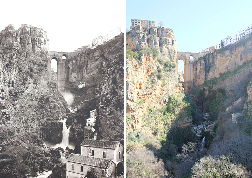 Puente Nuevo, Ronda, Andalucía, Spain, 1914-’16 vs. 2019