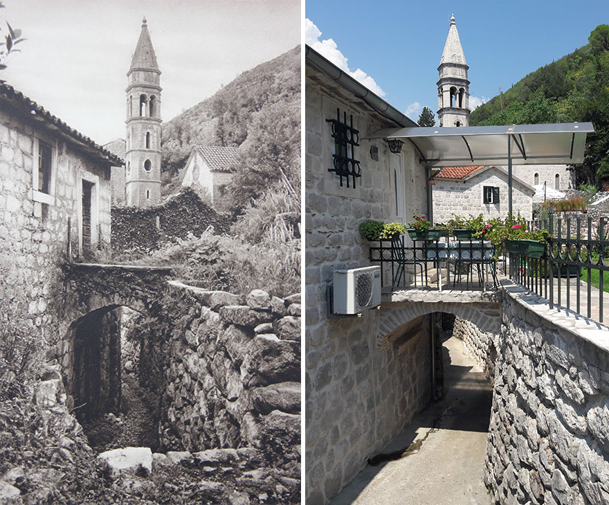 Perast, Montenegro, 1926 vs. 2018