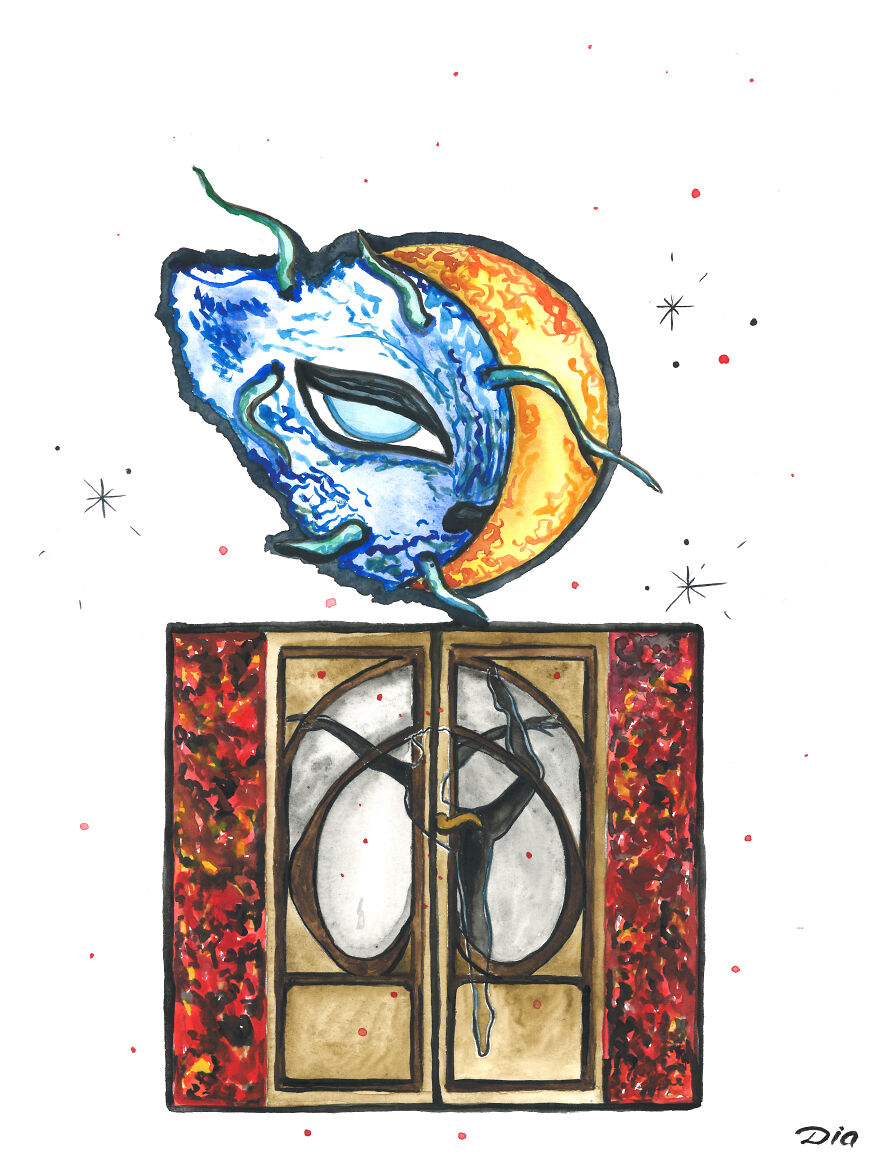 Mooncat World By Diacelinart