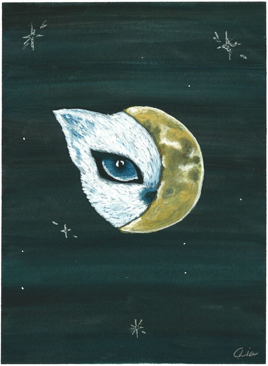 Mooncat World By Diacelinart Mooncat World By Diacelinart