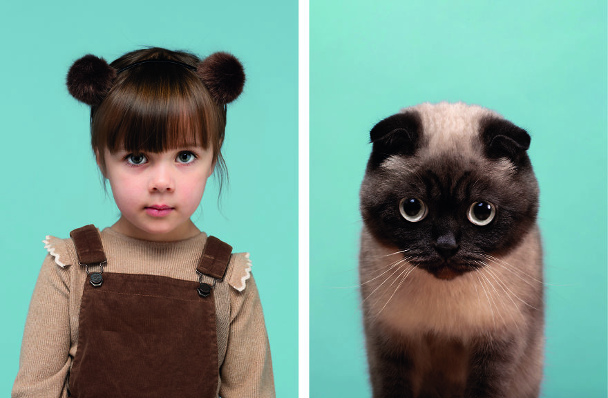 Photographer Captures Cats And Their Owners Side By Side For Uncanny Resemblance.
