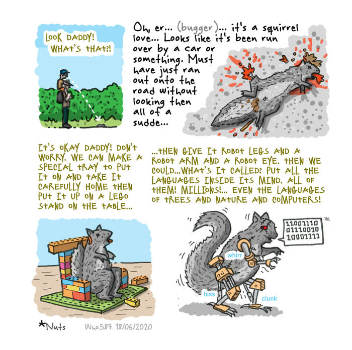 Numbers 1 To 40 Of My 100 Cartoons Drawn During Lockdown 2020