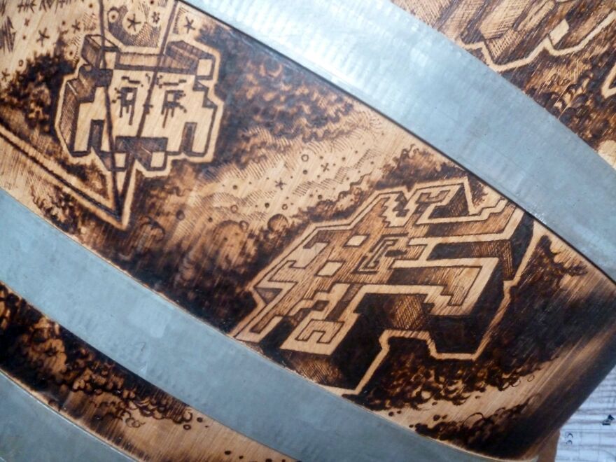 Of Took Me 6weeks To Pyroengrave This Beerbarrel