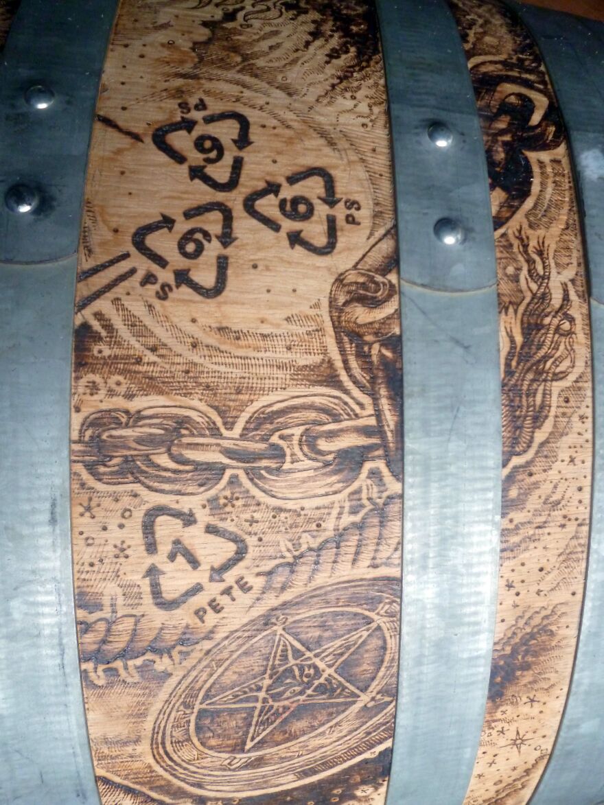 Of Took Me 6weeks To Pyroengrave This Beerbarrel