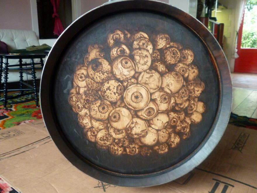 Of Took Me 6weeks To Pyroengrave This Beerbarrel
