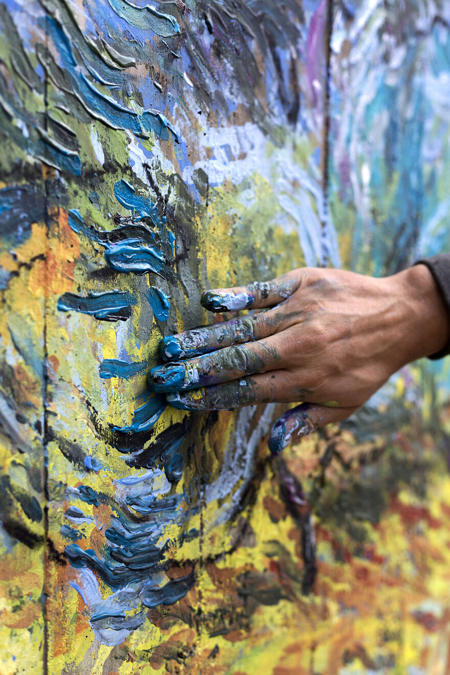 I Painted Three Murals On A Local Hospital's Wall To Honor Health Workers During The Global Pandemic