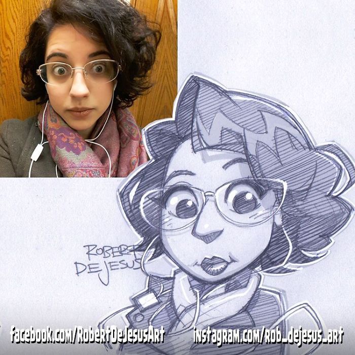 Robert Dejesus' Fun Illustrated Portraits