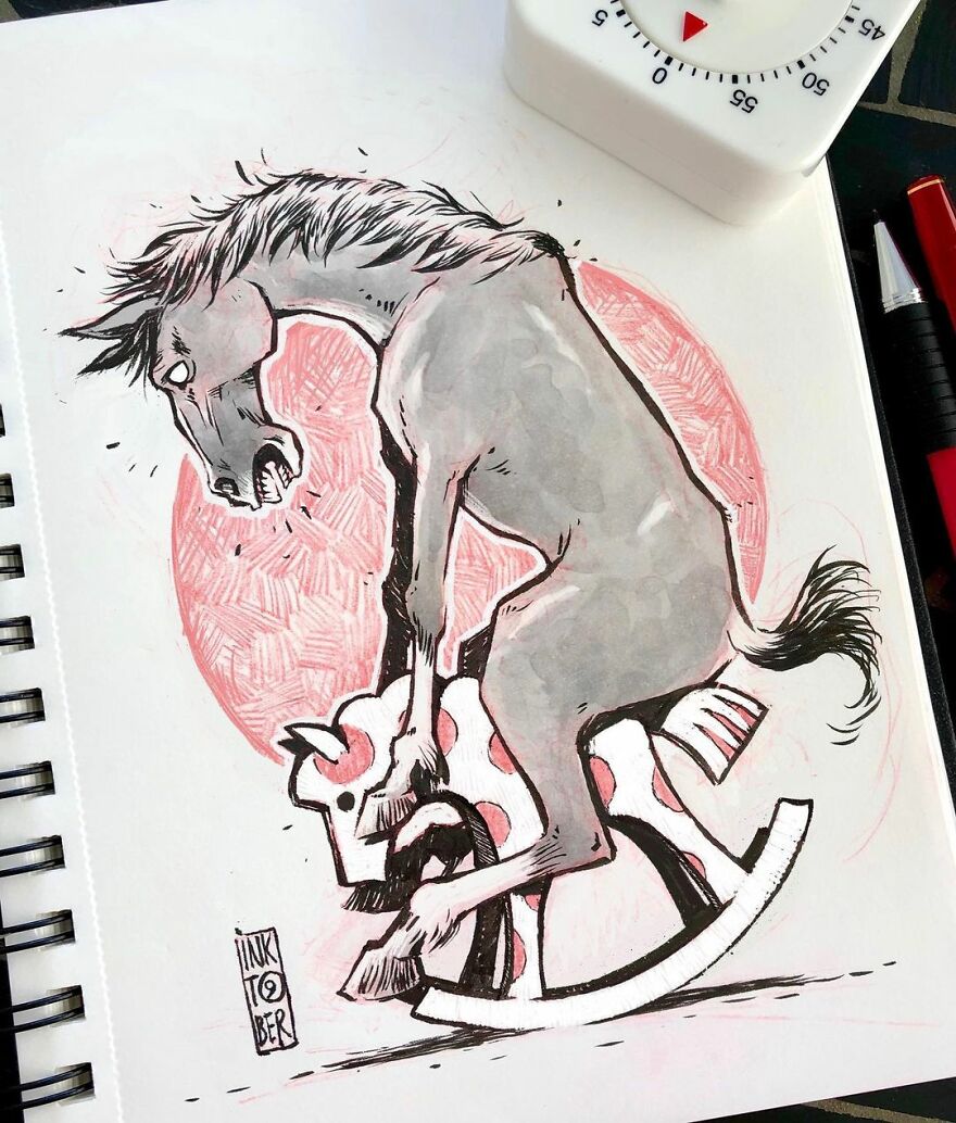 Russian Artist Creates Dark And Macabre Illustrations That Seem To Come Out Of A Nightmare