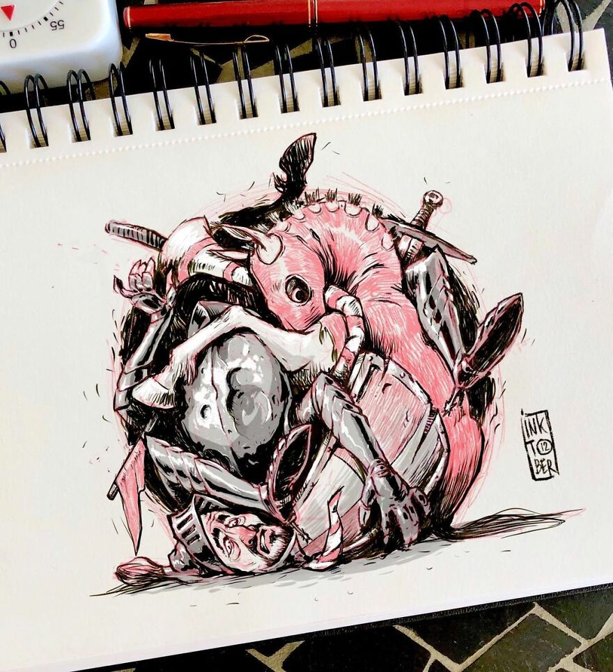 Russian Artist Creates Dark And Macabre Illustrations That Seem To Come Out Of A Nightmare