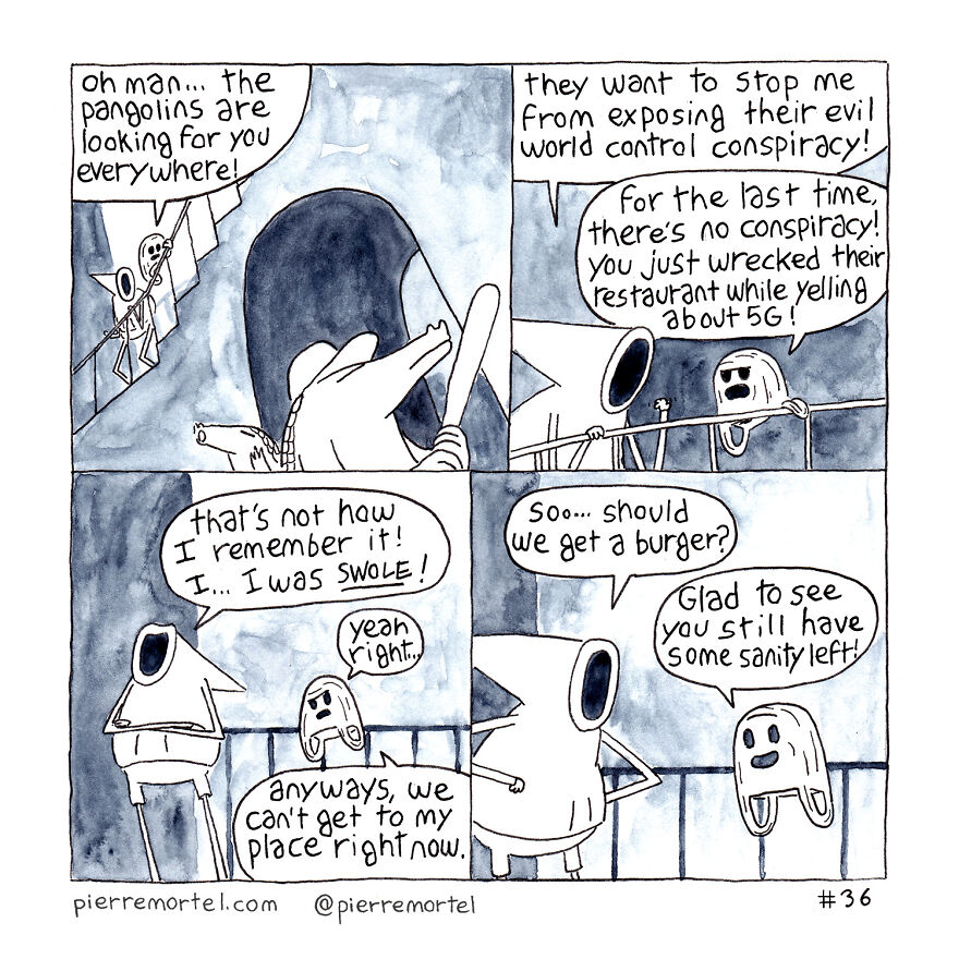 40-Page Comic About Slowly Descending Into Madness During Lockdown 40-Page Comic About Slowly Descending Into Madness During Lockdown