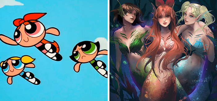 Bubbles, Buttercup, Blossom (Powerpuff Girls)