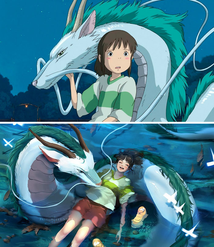Chihiro & Haku (Spirited Away)
