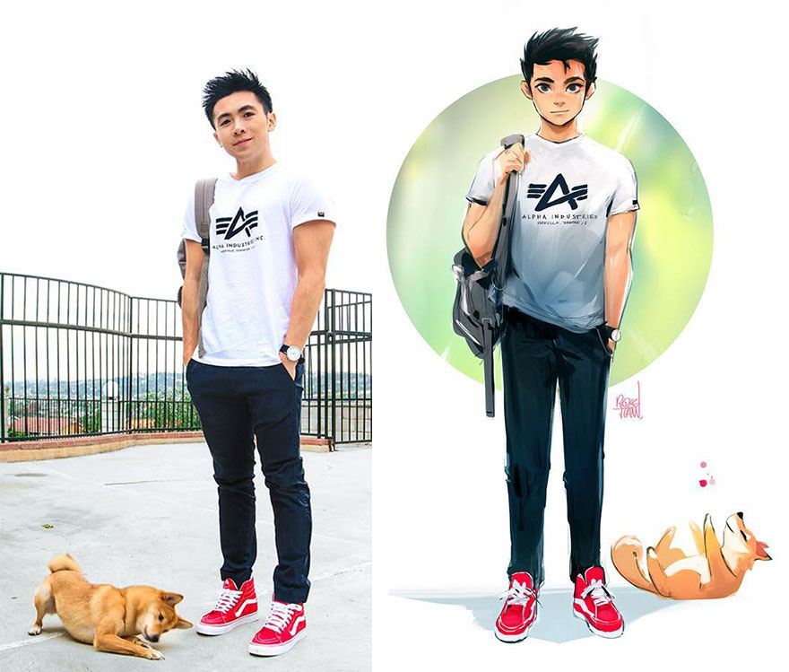 This Digital Artist Turns His Dog Into A Cartoon And The Result Couldn't Be Cuter