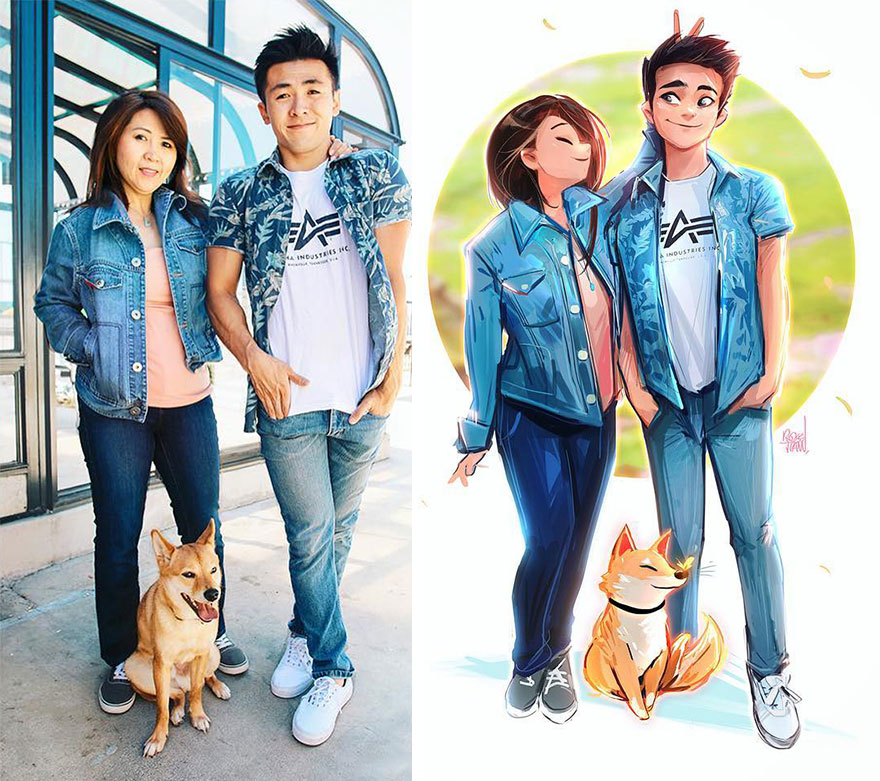 This Digital Artist Turns His Dog Into A Cartoon And The Result Couldn't Be Cuter