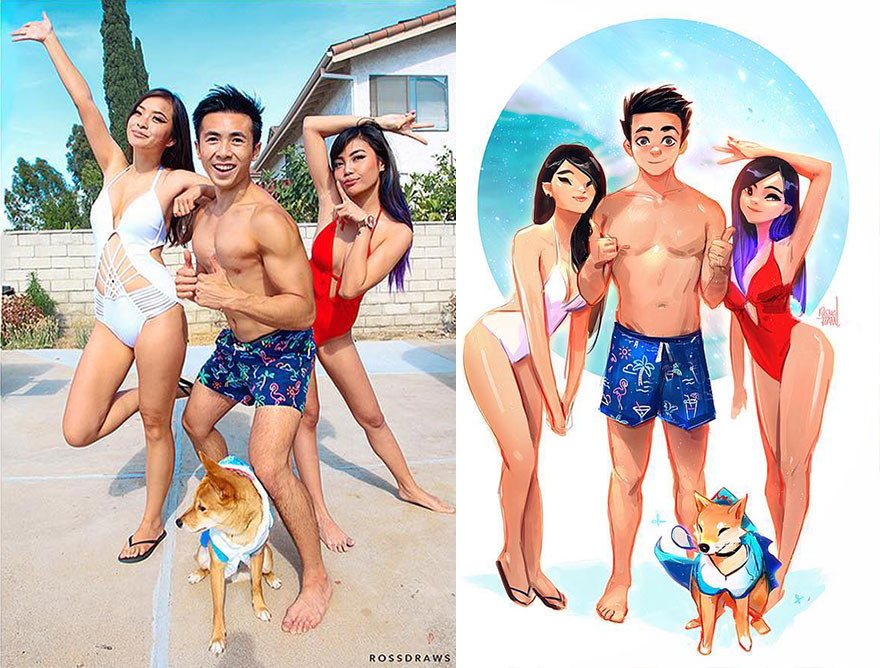 This Digital Artist Turns His Dog Into A Cartoon And The Result Couldn't Be Cuter