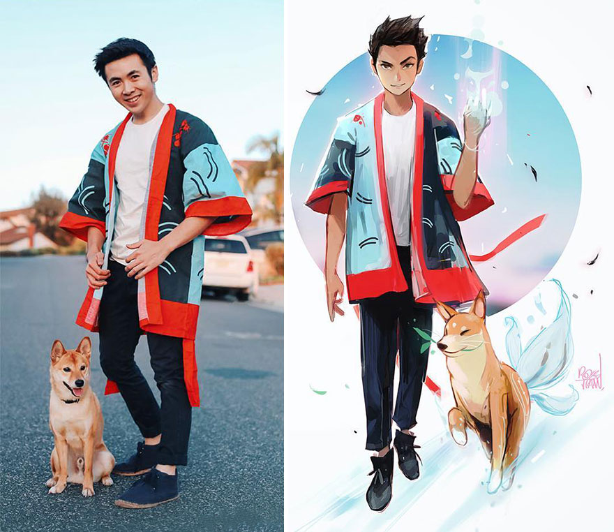 This Digital Artist Turns His Dog Into A Cartoon And The Result Couldn't Be Cuter