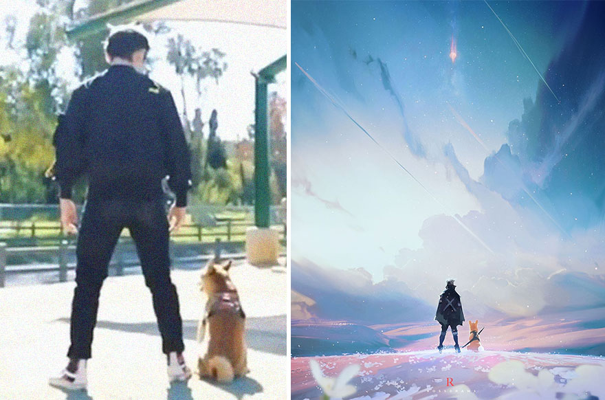 This Digital Artist Turns His Dog Into A Cartoon And The Result Couldn't Be Cuter