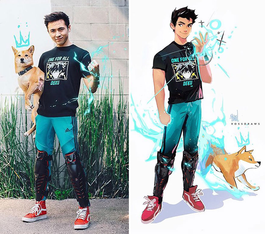 This Digital Artist Turns His Dog Into A Cartoon And The Result Couldn't Be Cuter