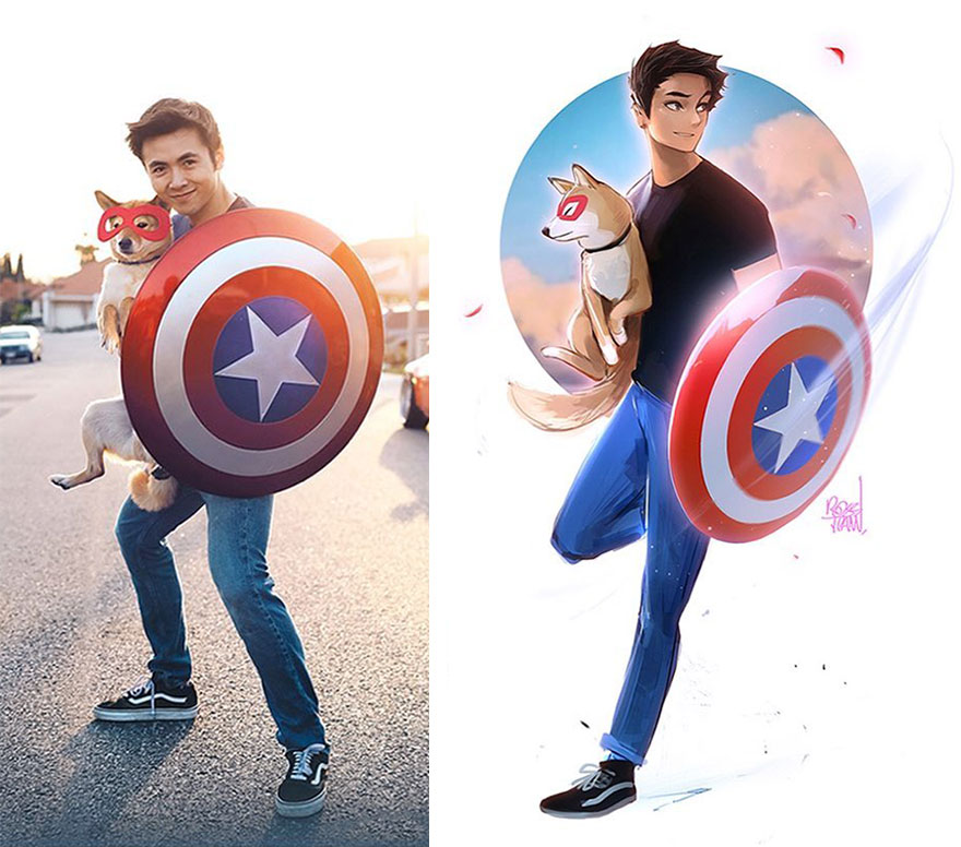 This Digital Artist Turns His Dog Into A Cartoon And The Result Couldn't Be Cuter