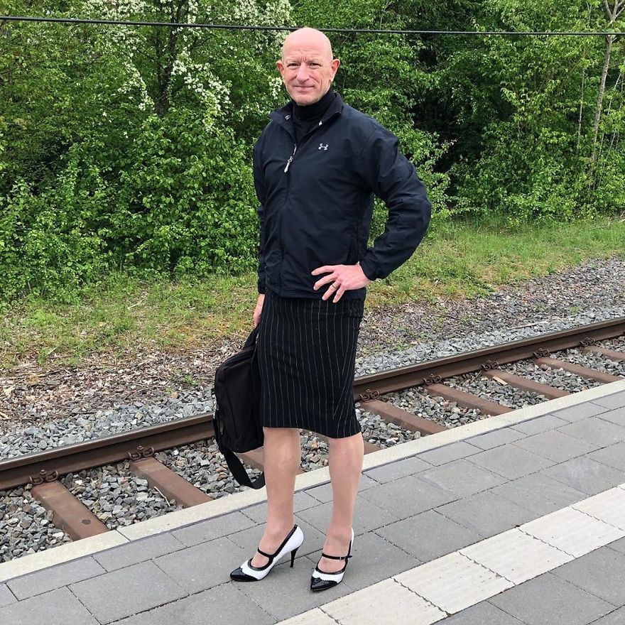 This Man In A Skirt And Heels Is Breaking Taboos, Questioning Standards, And Reinforcing That Clothes Have No Gender