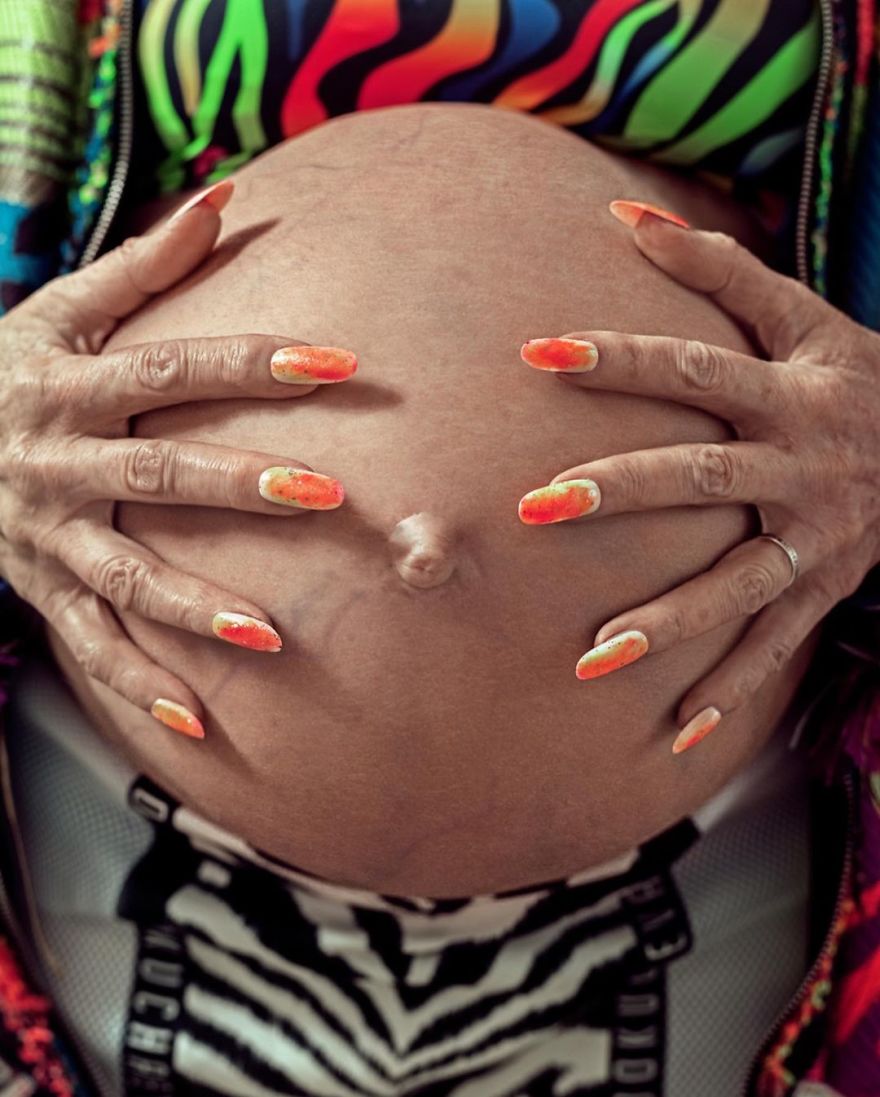 This Artist Responds To Society’s Pressure On Women To Become Mothers By A Certain Age By Showing Pregnant GRANDmothers