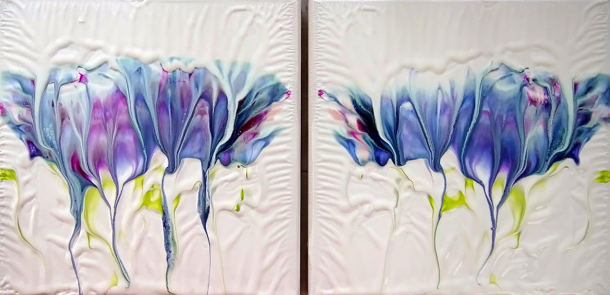 My Simple Flower Diptych Acrylic Pour Painting Guide For Beginners My Simple Flower Diptych Acrylic Pour Painting Guide For Beginners