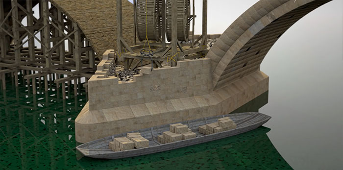Someone Creates A Short Animation Showing How Bridges Were Built Back In The 14th Century