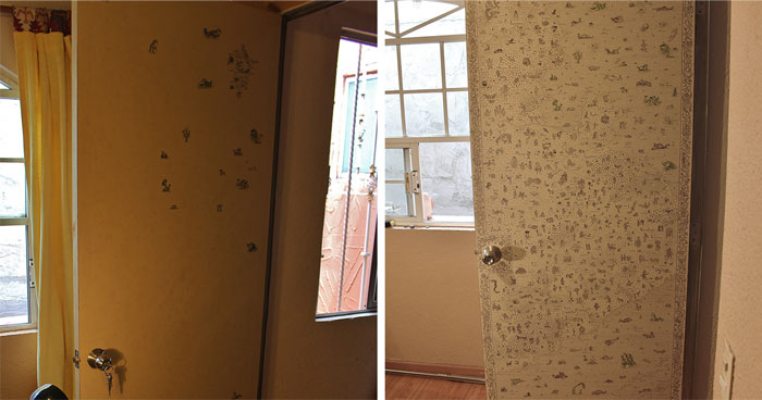 Quarantine Project: I Spent 3 Months Drawing A Mythological Medieval World Map On My Door (13 Pics)