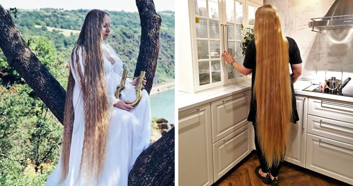 German Real-Life Rapunzel Hasn’t Cut Her Hair In 15 Years And It’s Now 3 Inches Longer Than She Is