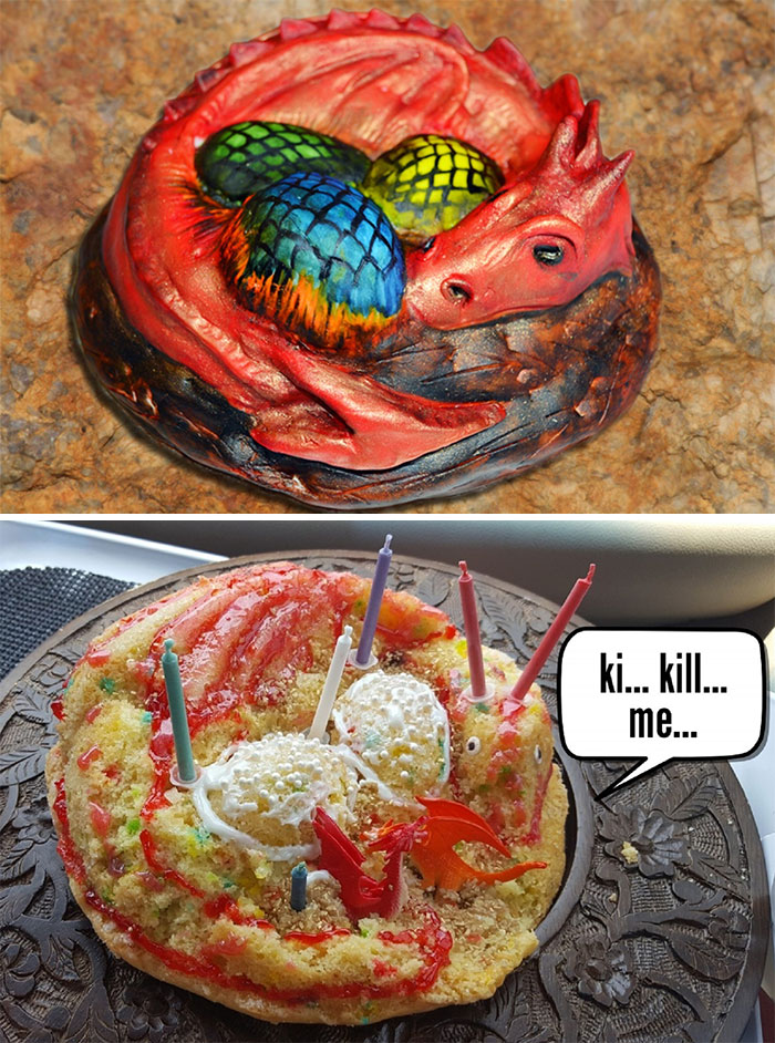 My Wife Made A Dragon Cake For Her Mother's Birthday...