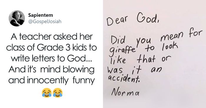 Teacher Has Her 3rd Grade Students Asking Questions To God And Their Letters Are Beautifully Innocent