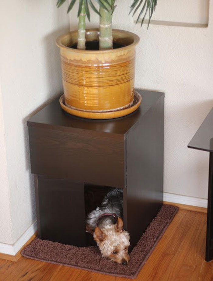 IKEA Malm 2 Drawer Chest Turned Into A Comfy Dog House For A Small Pet