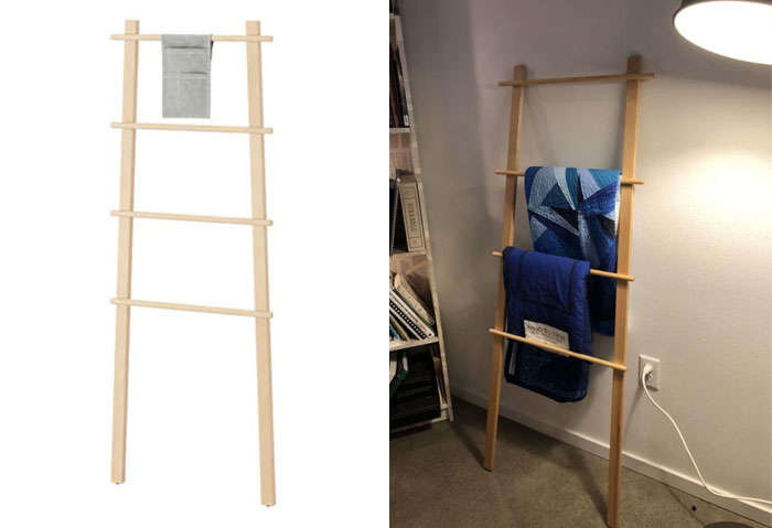 $50 Seemed Like Too Much To Spend On 6 Pieces Of Wood Tacked Together (Vilto), So I Made My Own For $14! Also, A Cameo By The Billy Bookcase I Decoupaged With Book Pages.