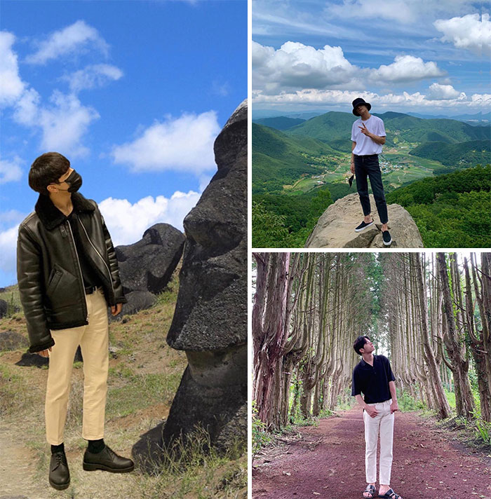 Photoshopping Himself Making It Look Like He’s On Vacation W Out His Shadows