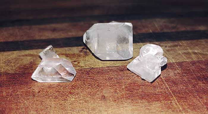 This Is What Happens If You Leave A Half-Full Bottle Of Peppermint Schnapps For Over A Year. Had To Cut The Bottle Open To Get The Big One Out. It's Pure Sugar