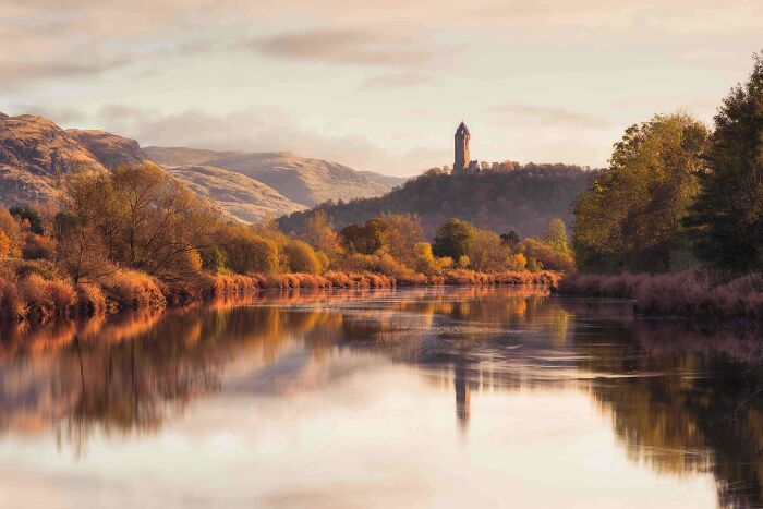 Historic Britain Winner: Graham Mackay, 'Wallace Monument From The Banks Of The Forth', Stirlingshire