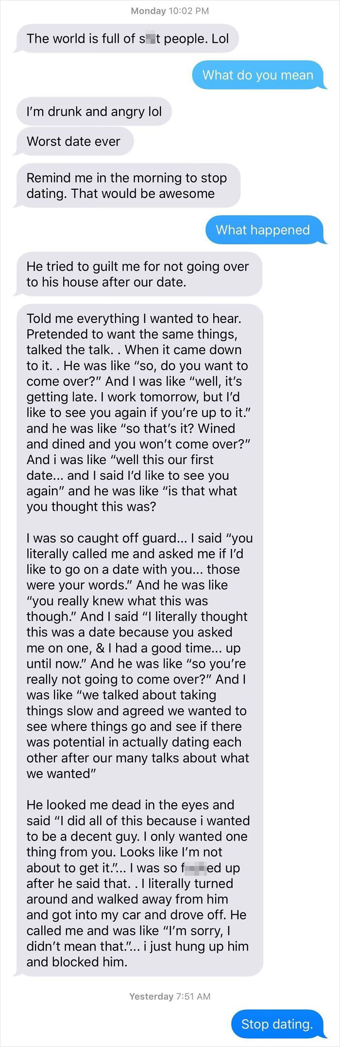 “Decent Guy” Only Wants One Thing From His Date