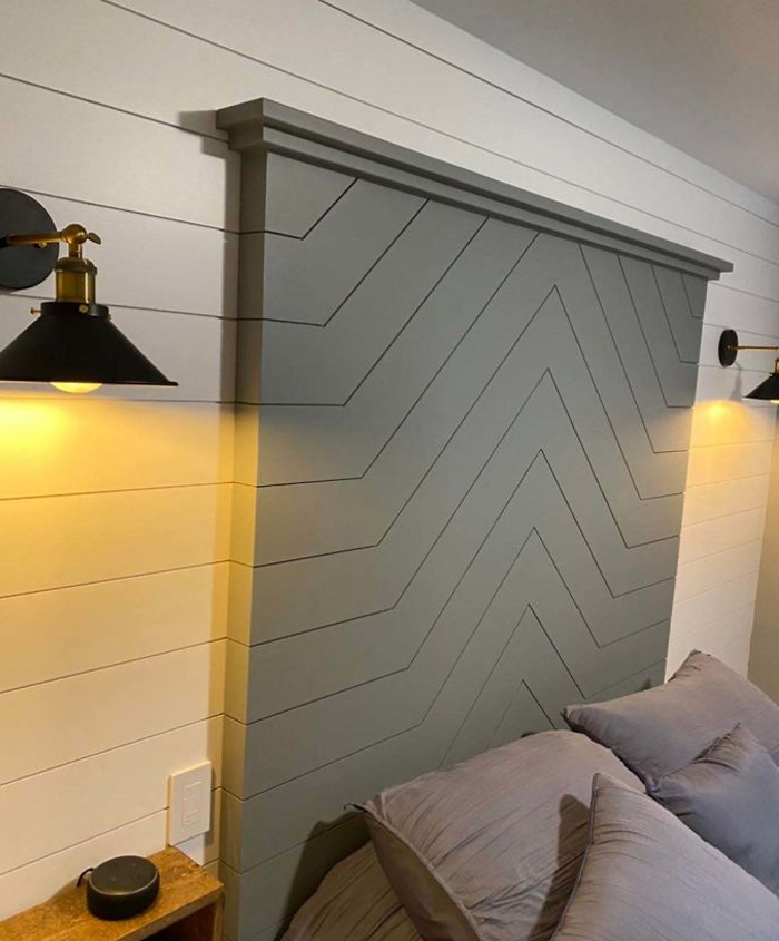 The Way I Built My Headboard To Meet The Shiplap Lines