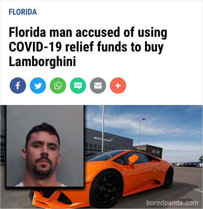 Florida Man Accused Of Using Covid-19 Relief Funds To Buy Lamborghini