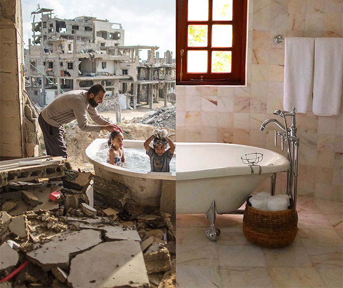 I Show The Contrast Between The Two Worlds That Our Children Currently Live In By Combining Photos (29 Pics)