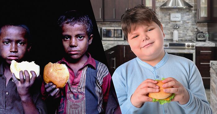 I Show The Contrast Between The Two Worlds That Our Children Currently Live In By Combining Photos (29 Pics)