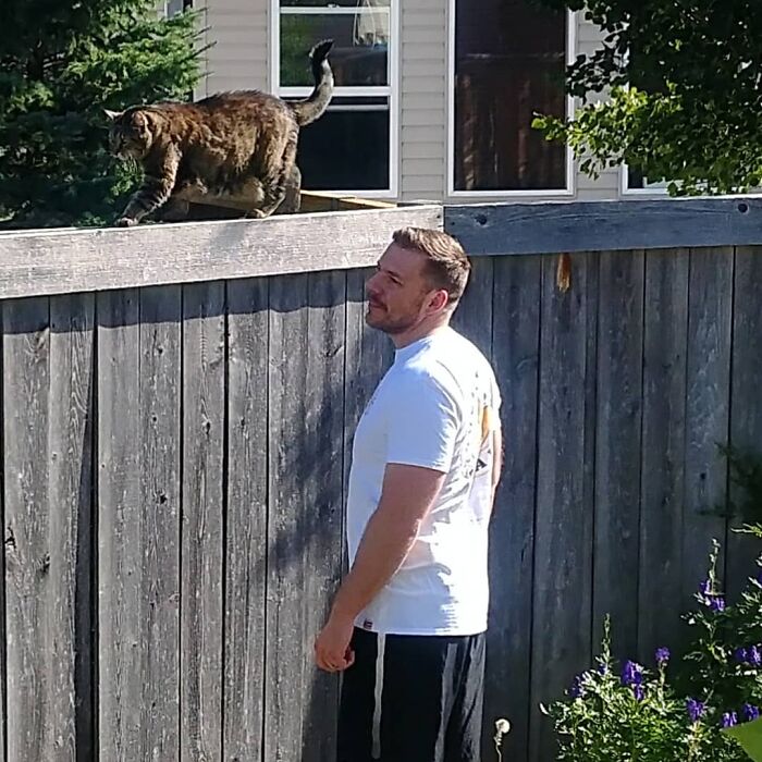 Soooooo.. I May Or May Not Of Forgotten Domino Outside Today. I Haven't Been Feeling The Best & Napped For A Good Hour Or So. Todd Got Home & Asked Where She Was. And This Is Where I Found Her.