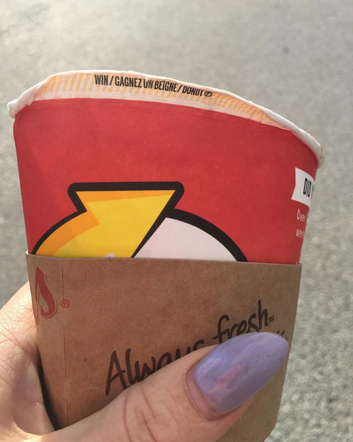 Won "Roll Up The Rim To Win" And Guess What I Did With It? Threw It In The Damn Garbage By Mistake. I Wanted That Donut