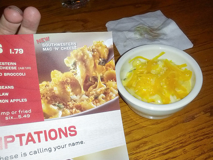 Chili's Menu vs. Chili's Reality